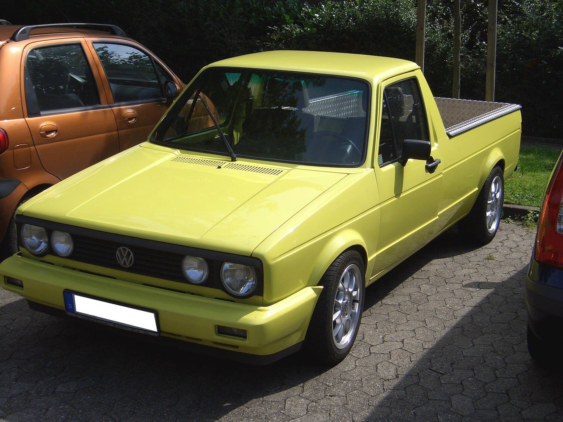 VW Caddy I: Der Golf, der hinten eine Pritsche trug (1982–1992) VW Caddy I: Der Golf, der hinten eine Pritsche trug (1982–1992), Bild zum Zitat